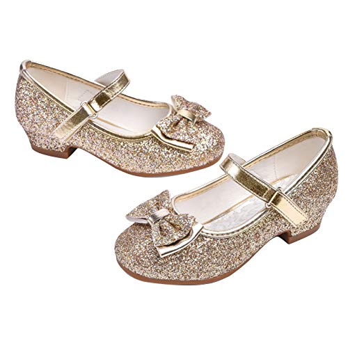 Sparkle shoes with low heels for little girls